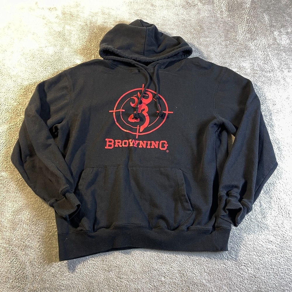 Browning Casual Sportsgear M Hoodie‎ Black Graphic Pullover Outdoorsy Gorpcore